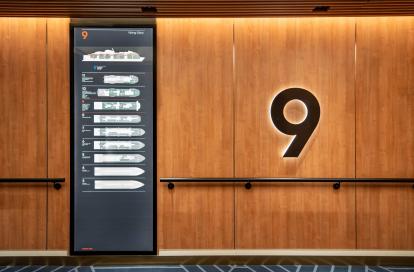 marine signage wayfinding ljusskylt led profil